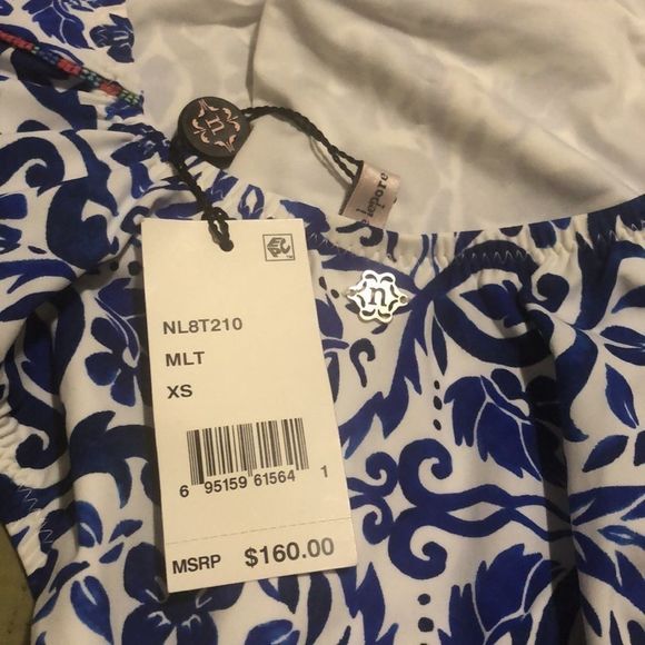 Nanette Lepore Talavera Floral Print Halter OnePc. - Picture 5 of 6